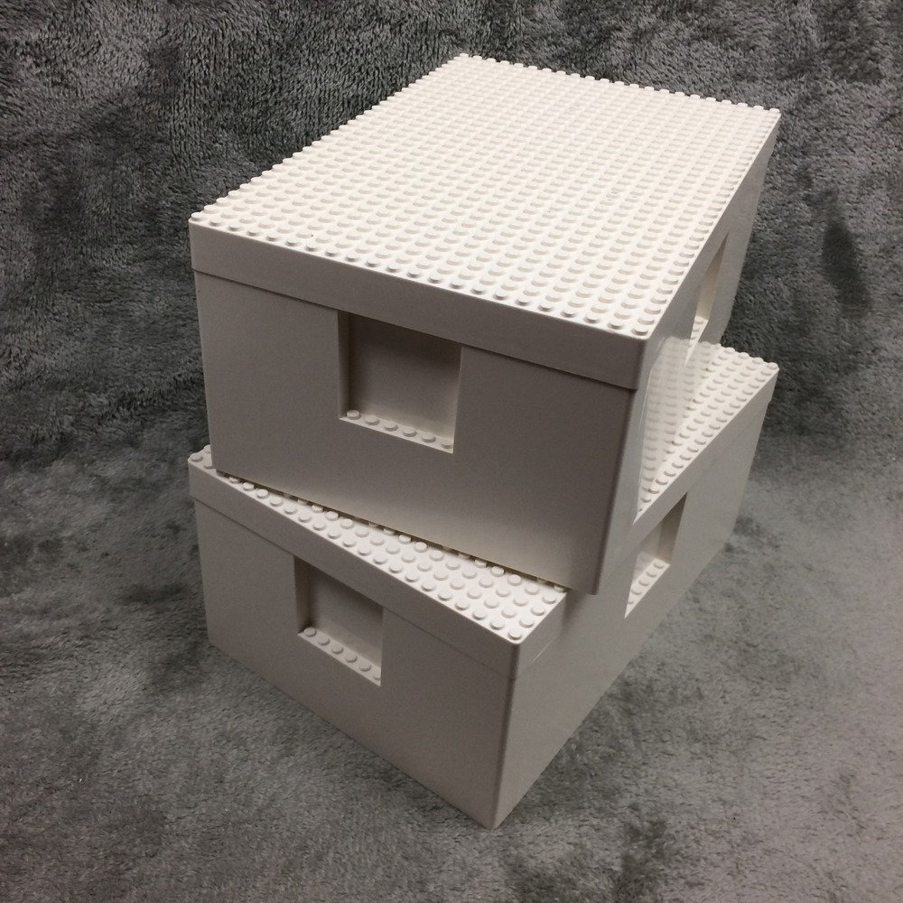 LEGO IKEA BYGGLEK Boxes with Lids 26x18x12cm (503.721.87)  Lot of 2 Medium